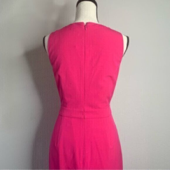 NWT J. Crew Fuchsia Sleeveless Bodycon Sheath Office Dress - Picture 5 of 13